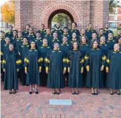  ?? (Special to The Commercial/University of Arkansas at Pine Bluff) ?? The UAPB Vesper Choir’s tour kicks off March 17 in Nashville, Tenn., with appearance­s at Mount Zion Baptist Church’s Antioch and Old Hickory campuses.