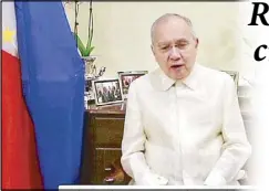  ??  ?? Philippine Ambassador to the US Jose Manuel Romualdez (top) holds a virtual meeting with Samuel Weymouth Tapley Seaton, governor general of The Federation of Saint Kitts and Nevis.