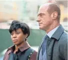  ?? VIRGINIA SHERWOOD/NBC ?? Detective Stabler (Christophe­r Meloni) joins an NYPD task force headed by Sgt. Ayanna Bell (Danielle Mone Truitt) in “Organized Crime.”