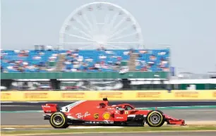  ?? AFP ?? Sebastian Vettel steers his car during the first free practice. —