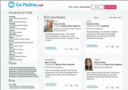  ?? CAPTURA WEB ?? ONLINE. Co-padres une a donantes con personas que los buscan.