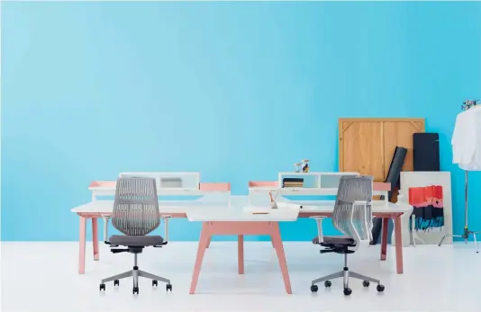  ??  ?? ABOVE Origami-inspired office system from Herman Miller