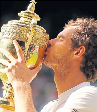  ??  ?? JUST CHAMPION: Andy Murray after winning Wimbledon for the second time in 2016