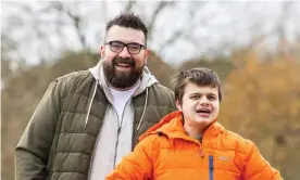  ?? Photograph: Fabio De Paola/The Guardian ?? Fruit of knowledge … Kevin Chapman, who has begun the process of assessment, with his stepson Andy, who is autistic.