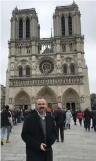  ??  ?? Cormac outside Notre Dame