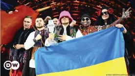  ?? ?? Ukraine's Kalush Orchestra won the public voters' hearts with 'Stefania'