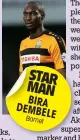  ??  ?? STAR MAN BIRA DEMBE
LE Barnet