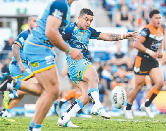  ?? Picture: AAP IMAGES ?? Titans player Ashley Taylor has been the centre of a tug-of-war between Gold Coast and Broncos this week.