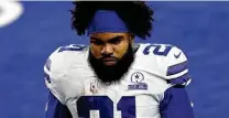  ?? Ron Jenkins / Associated Press ?? Ezekiel Elliott has become a luxury item in the Cowboys’ offense — a $90 million running back with zero trade value.