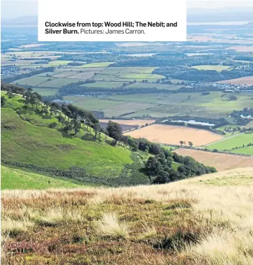  ??  ?? Clockwise from top: Wood Hill; The Nebit; and Silver Burn. Pictures: James Carron.