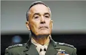  ?? JACQUELYN MARTIN/AP ?? Some leaders think there are issues left to be resolved before recruiting transgende­rs, Gen. Joseph Dunford says.