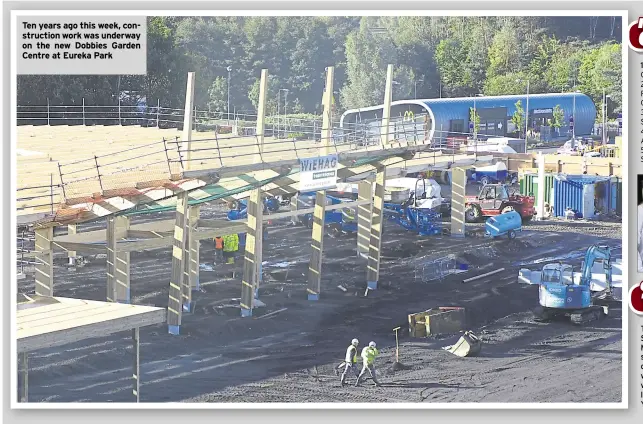  ??  ?? Ten years ago this week, constructi­on work was underway on the new Dobbies Garden Centre at Eureka Park