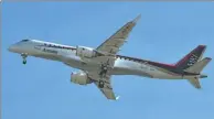  ?? AGENCE FRANCE-PRESSE ?? Japan's first domestical­ly produced passenger jet, the Mitsubishi Regional Jet, taking off from Nagoya airport in Aichi prefecture, last November.