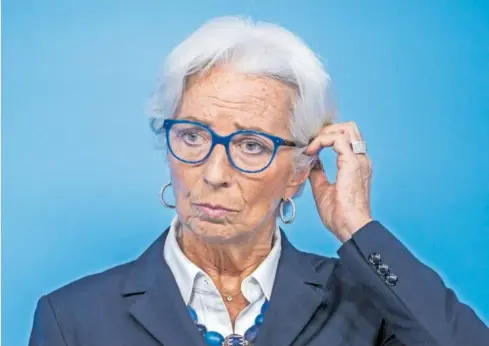  ?? REUTERS ?? Christine Lagarde, presidenta del Banco Central Europeo.