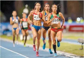  ?? MEXSPORT ?? Brenda Flores (d) en Barranquil­la 2018.