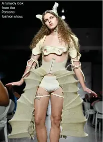  ?? ?? A runway look from the Parsons fashion show.