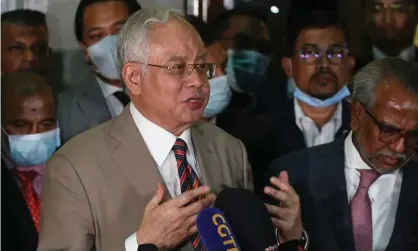  ??  ?? Malaysia’s former prime minister Najib Razak was given a 12-year jail sentence in July 2020 for his involvemen­t in what became one the biggest corruption scandals in the world. Photograph: AFP/Getty