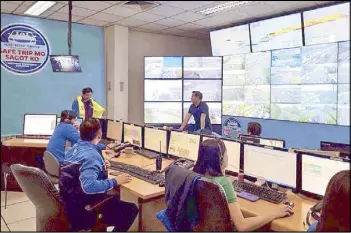  ??  ?? The NLEX-SCTEX Traffic Control Room is fully equipped to ensure road safety 24/7 and provide quick response through patrol officers who are ready to assist motorists during roadside incidents.