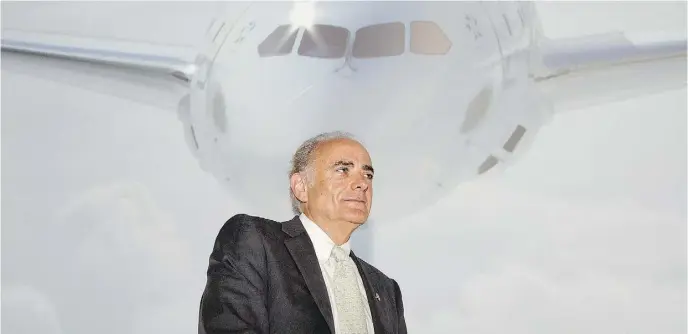  ?? DARREN CALABRESE / THE CANADIAN PRESS FILES ?? “We’ve made significan­t strides against some long odds ... but we have to keep our eye on the ball,” says Air Canada chief executive Calin Rovinescu.