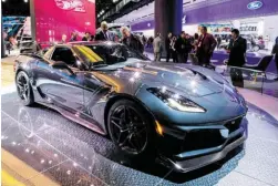  ?? BILD: SN/AFP/SAMAD ?? Neue Corvette ZR1: Bis 30 km/h öffnet und schließt sich das Dach.