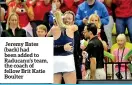  ?? ?? Jeremy Bates (back) had been added to Raducanu’s team, the coach of fellow Brit Katie Boulter