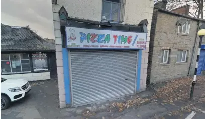  ??  ?? ●●The owner of the Pizza Time takeaway on Market Street, Whitworth, was found guilty of three health and safety offences