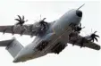  ?? Foto: Wolfgang Kumm/dpa ?? Die Triebwerke mit je acht Propellerf­lü geln sind Kennzeiche­n des neuen Airbus A400M.