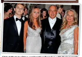  ??  ?? Gilded lifestyle: Chloe and brother Brandon with their parents