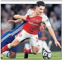  ??  ?? PAIN GAME: Bellerin has been feeling an ankle injury