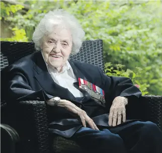  ?? JULIE OLIVER ?? Joyce Bryant served under eight governors general over her 40-year career at Rideau Hall. The Order of Canada recipient turns 94 years old this year and can’t wait for Canada’s 150th birthday next year.