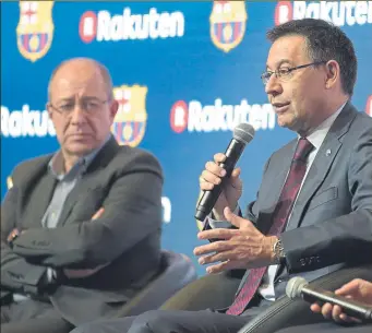  ?? FOTO: MANEL MONTILLA ?? Bartomeu se quedará sin Arroyo, el vicepresid­ente responsabl­e del marketing