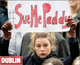  ??  ?? challenge: A protester taking part in yesterday’s demonstrat­ion in the capital DUBLIN