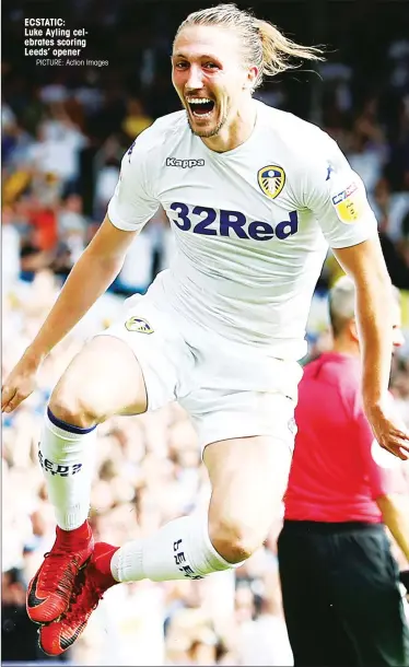  ?? PICTURE: Action Images ?? ECSTATIC: Luke Ayling celebrates scoring Leeds’ opener