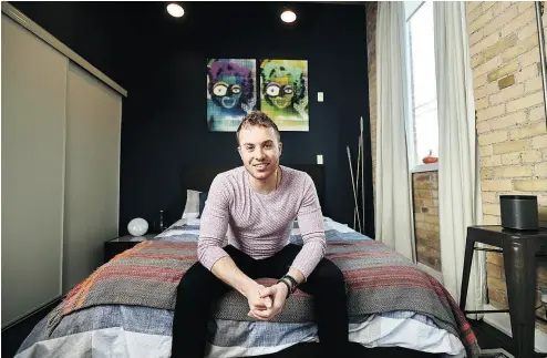  ?? JEFF WASSERMAN FOR NATIONAL POST ?? Jordan Whelan, 31, recently bought a loft in Toronto’s Leslievill­e neighbourh­ood. “I paid for this thing for basically a decade,” Whelan says of his frugality and “sweat equity” that went into home ownership.