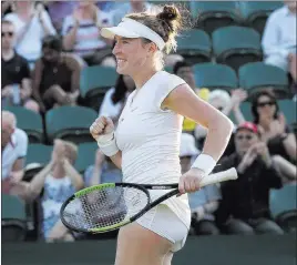  ?? Kirsty Wiggleswor­th ?? The Associated Press American Madison Brengle, No. 95 in the world rankings, knocked off the Czech Republic’s Petra Kvitova, a two-time Wimbledon champion, 6-3, 1-6, 6-2.