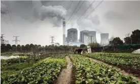  ?? Photograph: Bloomberg/Getty Images ?? ‘What’s needed is a strategy that encourages poorer countries to meet their anti-poverty goals in a way that is least harmful to the environmen­t.’ A man tends to vegetables in front of a power station in Tongling, China.