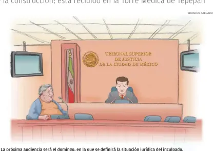  ??  ?? La próxima audiencia será el domingo, en la que se definirá la situación jurídica del inculpado.