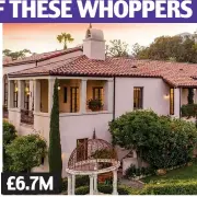  ??  ?? Searching USA... just some of the palatial properties recently sold in the Santa Barbara area that the royal couple might have had a look at while house hunting stateside £6.7M