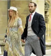  ??  ?? Above Middleton with his fiancée Alizee at the wedding of Gabriella Windsor in May