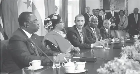  ??  ?? Obama and some of the African leaders