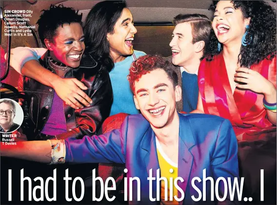  ??  ?? SIN CROWD Olly Alexander, front, Omari Douglas, Callum Scott Howells, Nathaniel Curtis and Lydia West in It’s A Sin