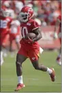  ?? CHARLIE RIEDEL - THE ASSOCIATED PRESS ?? Kansas City Chiefs wide receiver Tyreek Hill runs the ball during NFL football training camp Saturday, July 27, 2019, in St. Joseph, Mo.