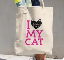  ?? ?? Venture out carrying an “I love my cat” tote bag and other cat people will smile and nod knowingly. It’s a feel-good magnet. Plus, $1 from your purchase goes to support various animal sanctuarie­s and organizati­ons. $25, lisetteart­shop.com