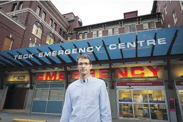  ?? PNG ?? Dr. Andrew Kestler, emergency department physician at St. Paul’s Hospital, is co-leading a project to provide take-away treatment to opioid overdose patients.