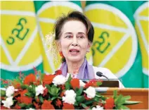  ?? AP-Yonhap ?? Aung San Suu Kyi