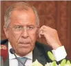  ?? KARIM JAAFAR, AFP/GETTY IMAGES ?? Russia’s Foreign Minister Sergey Lavrov said Russian military personnel have been training and supporting Syrian forces loyal to President Bashar Assad “for many years.”