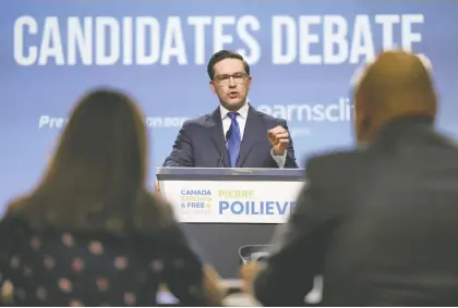  ?? BLAIR GABLE/REUTERS ?? Conservati­ve leadership candidate Pierre Poilievre is actively underminin­g confidence in the Bank of Canada's ability to execute its inflation-controllin­g mission, but he's overstatin­g the central bank's role in driving inflation, says Kevin Carmichael.