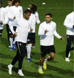  ?? (Photo J-F.Ottonello) ?? Radamel Falcao ne s’est pas entraîné hier et pourrait être ménagé samedi.