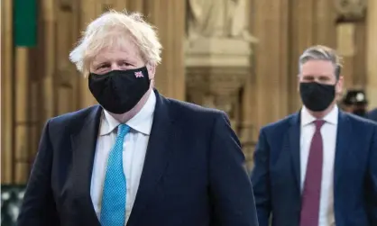  ?? Photograph: Stefan Rousseau/AFP/Getty Images ?? ‘Without electoral reform there is no obvious reason why the pattern will change. And yet it is unhealthy and unstable.’ Boris Johnson, left, and Keir Starmer.