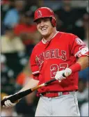  ?? BOB LEVEY — GETTY IMAGES ?? Mike Trout's health is a key to the Angels' success. He's missed significan­t time in each of the last three seasons.